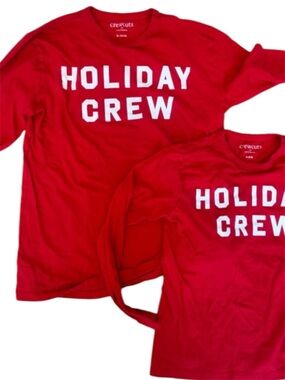 Crewcuts Vibrant Red Long Sleeve Tee Set of 2 HOLIDAY CREW